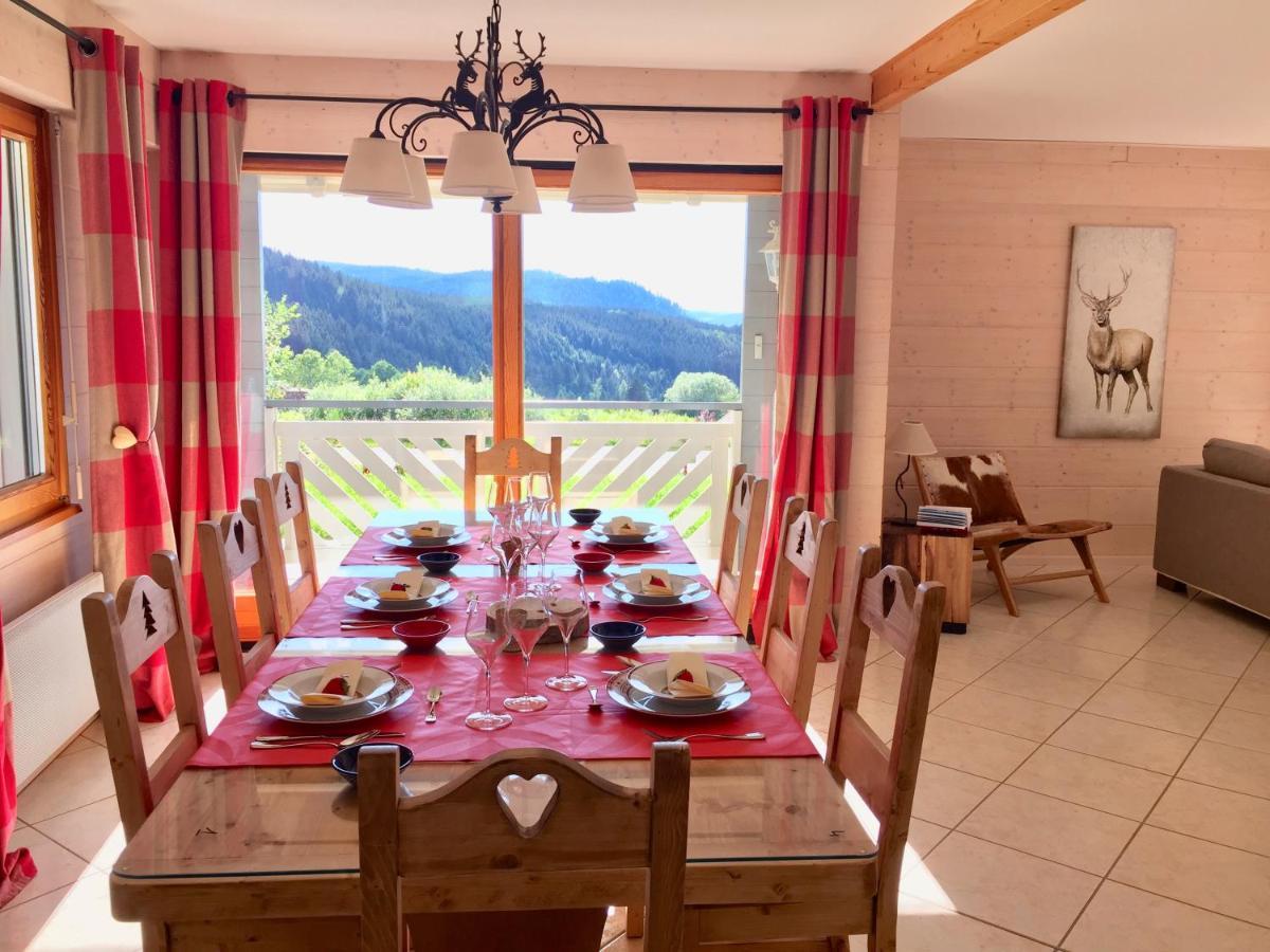 Chalet Le Flocon Bleu - Mauselaine Avec Vue Sur Le Lac De Gerardmer Luaran gambar