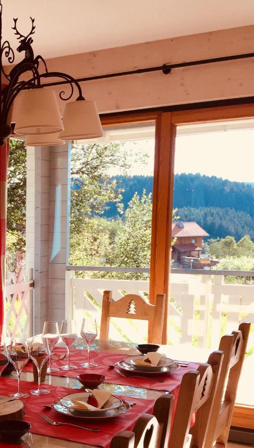 Chalet Le Flocon Bleu - Mauselaine Avec Vue Sur Le Lac De Gerardmer Luaran gambar