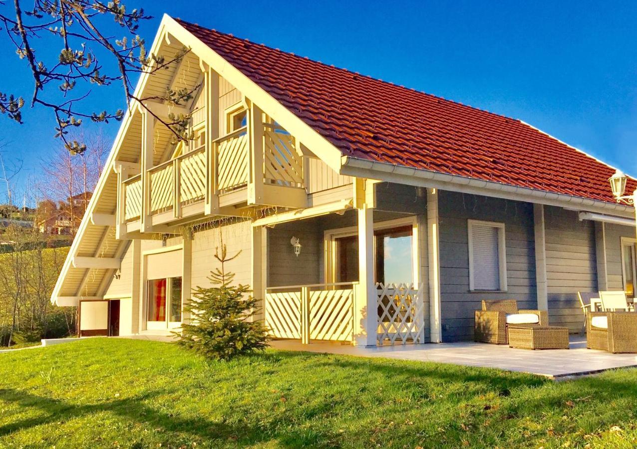 Chalet Le Flocon Bleu - Mauselaine Avec Vue Sur Le Lac De Gerardmer Luaran gambar