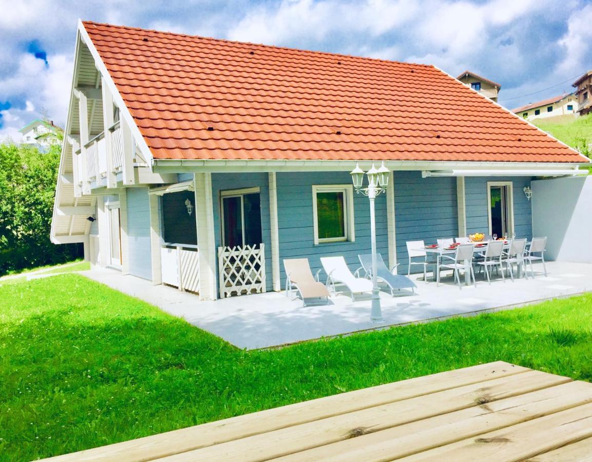 Chalet Le Flocon Bleu - Mauselaine Avec Vue Sur Le Lac De Gerardmer Luaran gambar